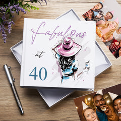 Fabulous at 40 Birthday Photo Album Gift 50 x 6" x 4" Photos Pack of 5 Wholesale Trade