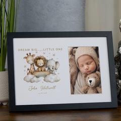 Personalised Dream Big Little One Baby Photo Frame Memory Keepsake personalised photo frames ukgiftstoreonline Black
