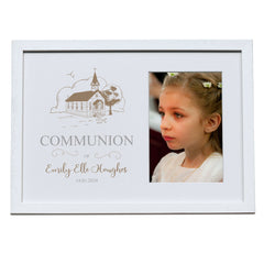 Personalised Communion Photo Frame With Church Background