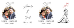 Personalised 30th Anniversary Photo Candle Lantern Gift For Couple