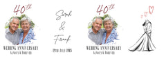 Personalised 40th Anniversary Photo Candle Lantern Gift For Couple