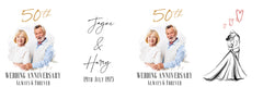 Personalised 50th Anniversary Photo Candle Lantern Gift For Couple