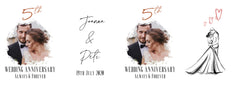 Personalised 5th Anniversary Photo Candle Lantern Gift For Couple