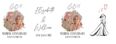 Personalised 60th Anniversary Photo Candle Lantern Gift For Couple