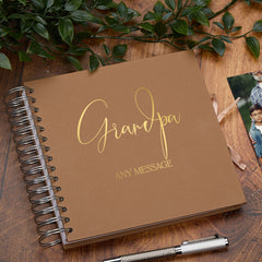Personalised Grandpa Scrapbook Photo Album With Sentiment Multiple Colours Memory Book