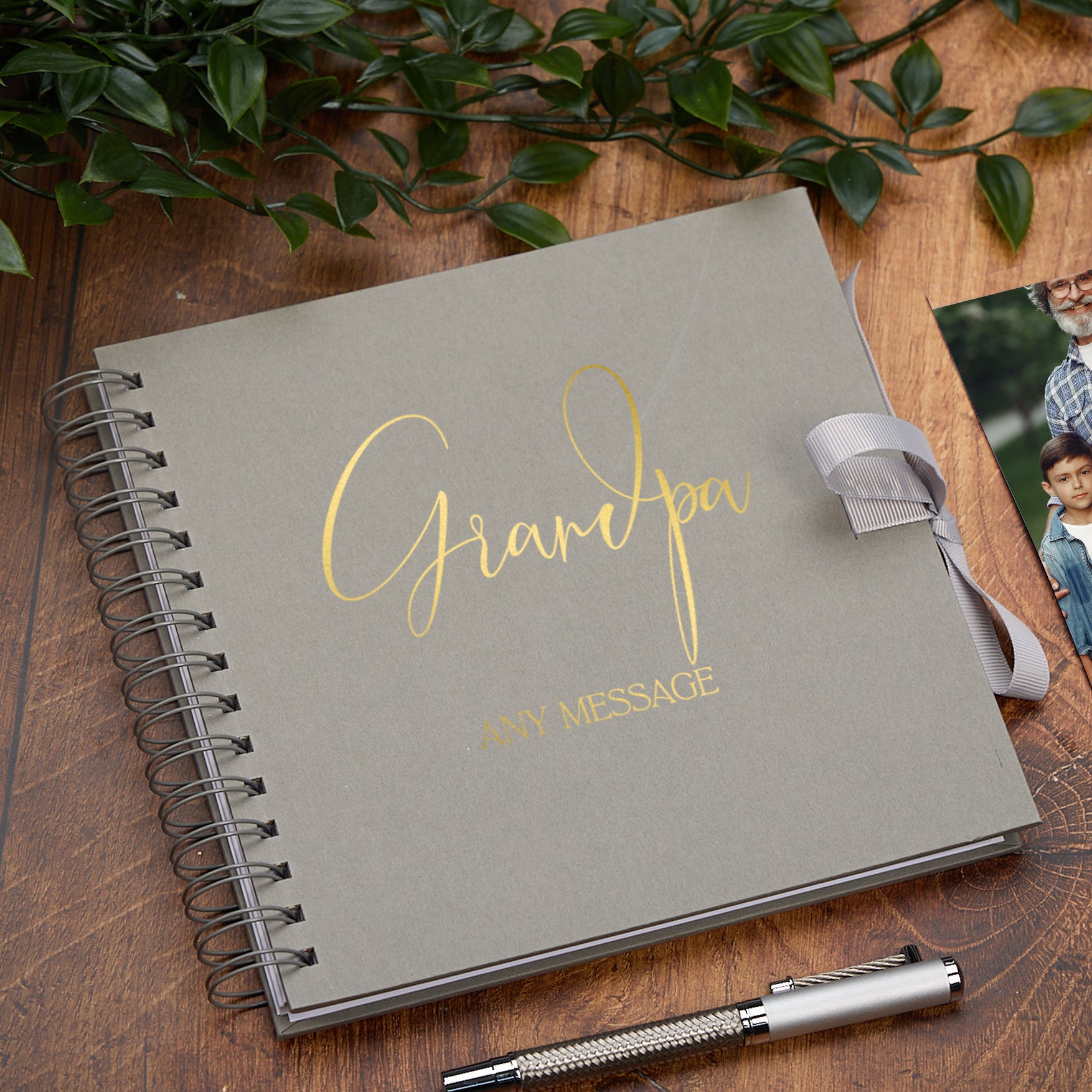 Personalised Grandpa Scrapbook Photo Album With Sentiment Multiple Colours Memory Book