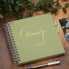 Personalised Grandpa Scrapbook Photo Album With Sentiment Multiple Colours Memory Book