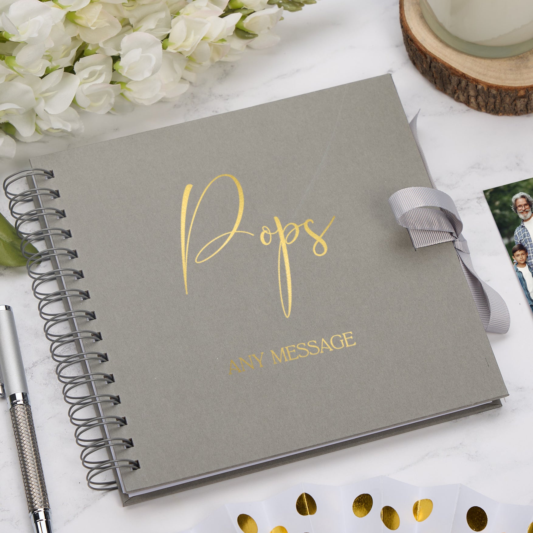 Personalised Pops Scrapbook Photo Album With Sentiment Multiple Colours Memory Book