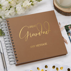 Personalised Great Grandad Scrapbook Photo Album With Sentiment Multiple Colours Memory Book