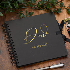 Personalised Dad Scrapbook Photo Album With Sentiment Multiple Colours Memory Book