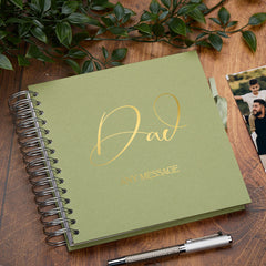 Personalised Dad Scrapbook Photo Album With Sentiment Multiple Colours Memory Book