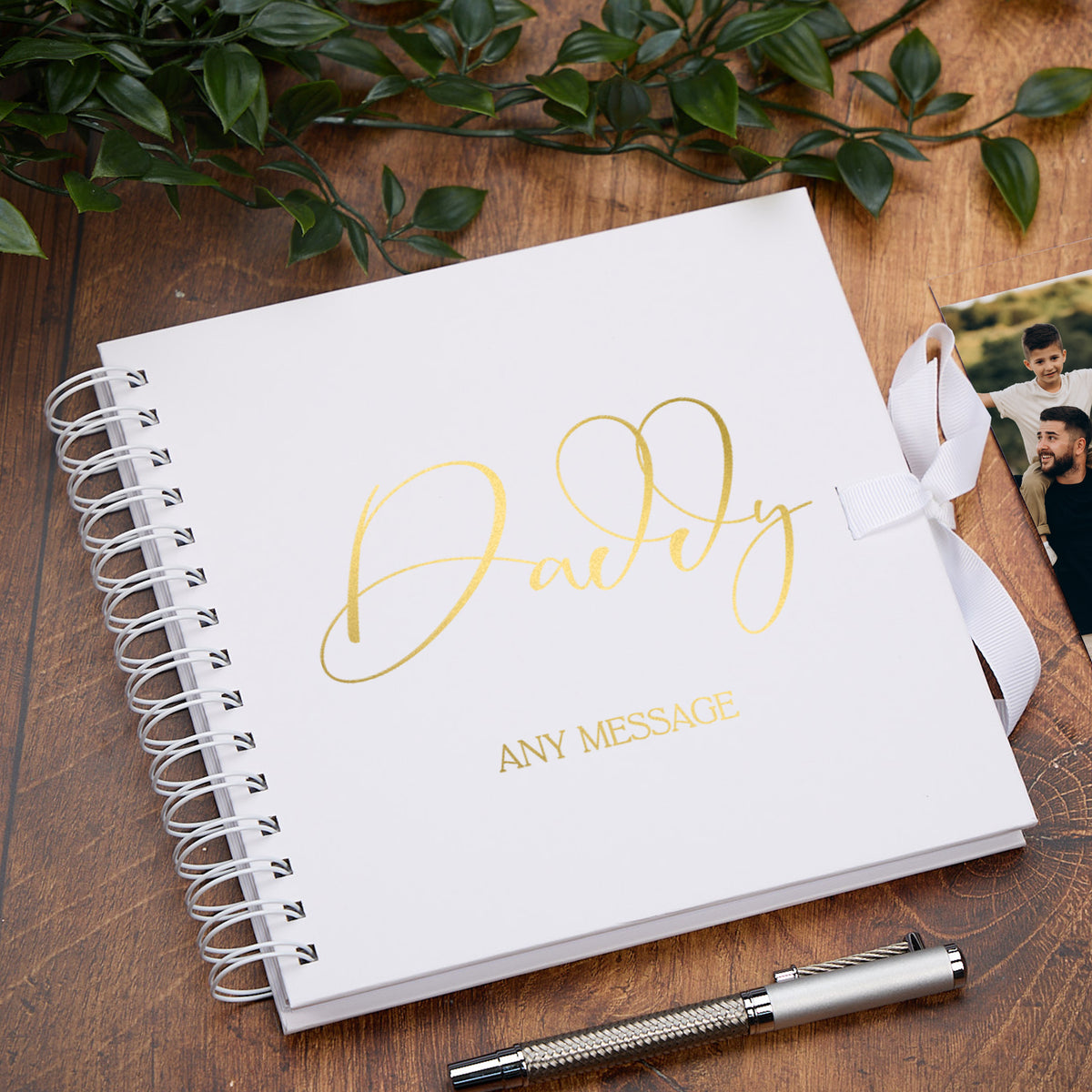 Personalised Daddy Scrapbook Photo Album With Sentiment Multiple Colours Memory Book