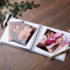 Personalised Baptism Guest Book, Photo Album Scrapbook With Silver Cross