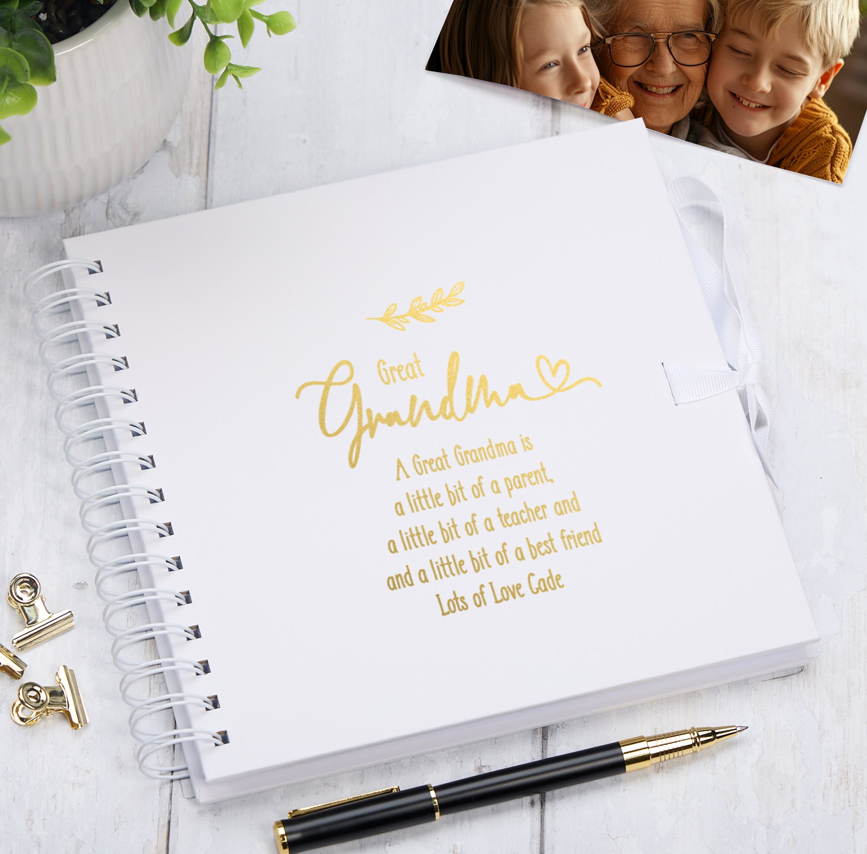 Personalised Great Grandma Multiple Colours Scrapbook or Photo Album Gift With Sentiment