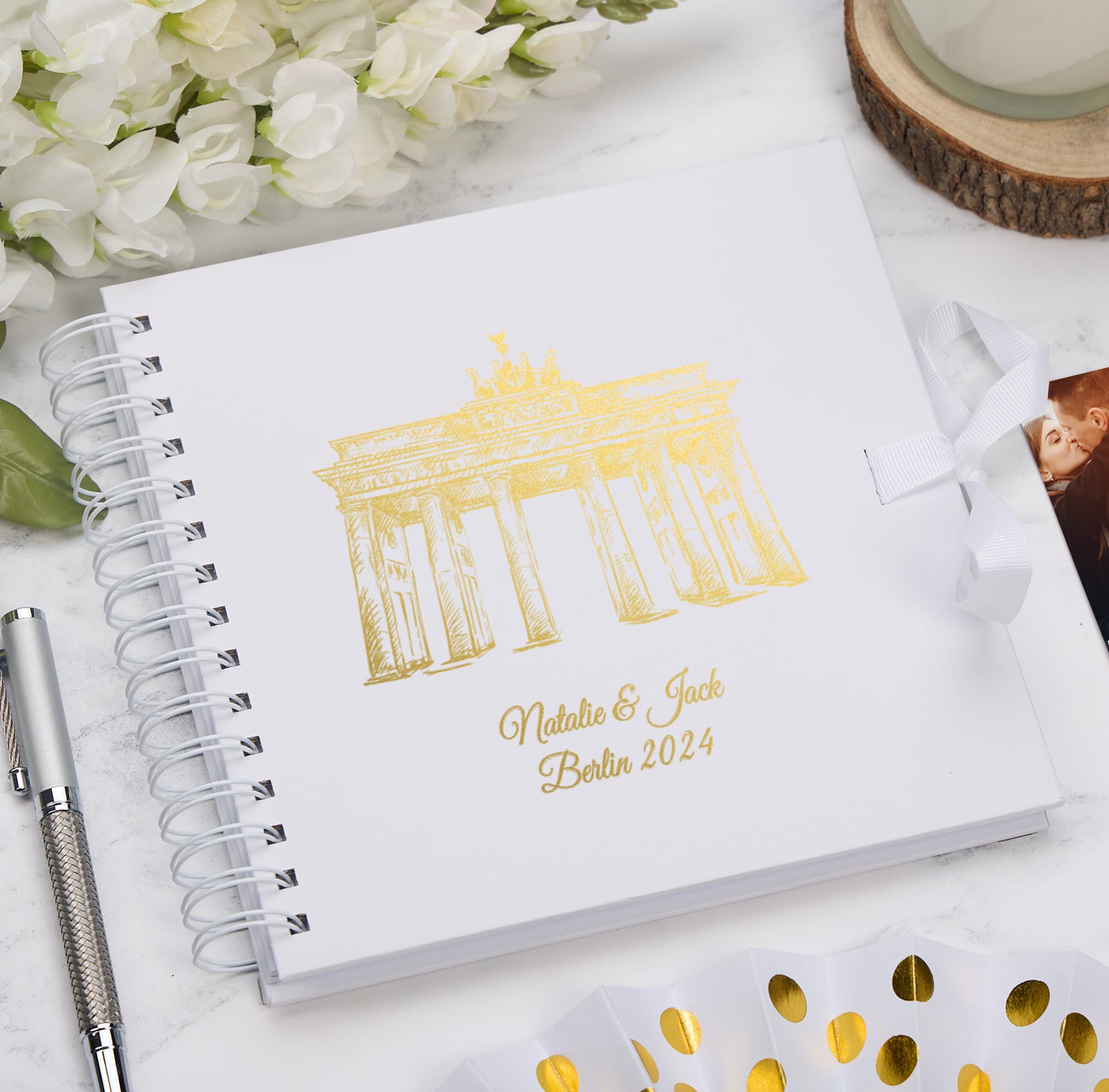 Personalised Berlin Keepsake Multiple Colour Scrapbook Photo Album Foil Print