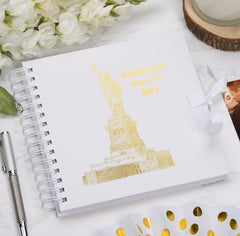 Personalised New York Keepsake Multiple Colour Scrapbook Photo Album Foil Print