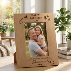 Personalised Fathers Day Love You Wooden Photo Frame Gift Father Photo Frame ukgiftstoreonline