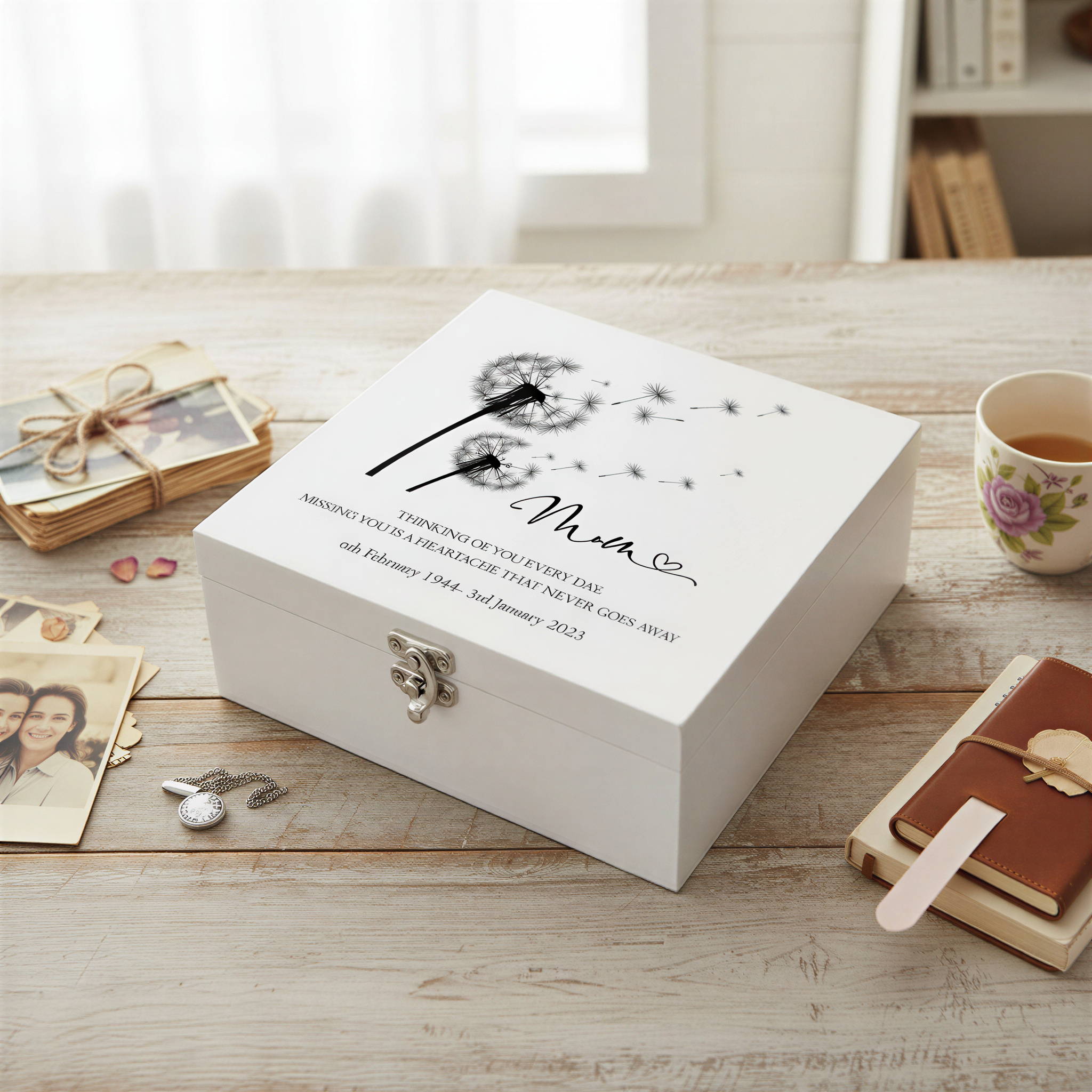 Mum Remembrance Personalised Wooden Keepsake Memory Box Keepsake Wooden box ukgiftstoreonline