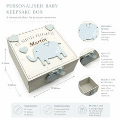 Personalised Baby Boy wooden Engraved Memories Keepsake Box Vintage Style Keepsake Memory Box ukgiftstoreonline