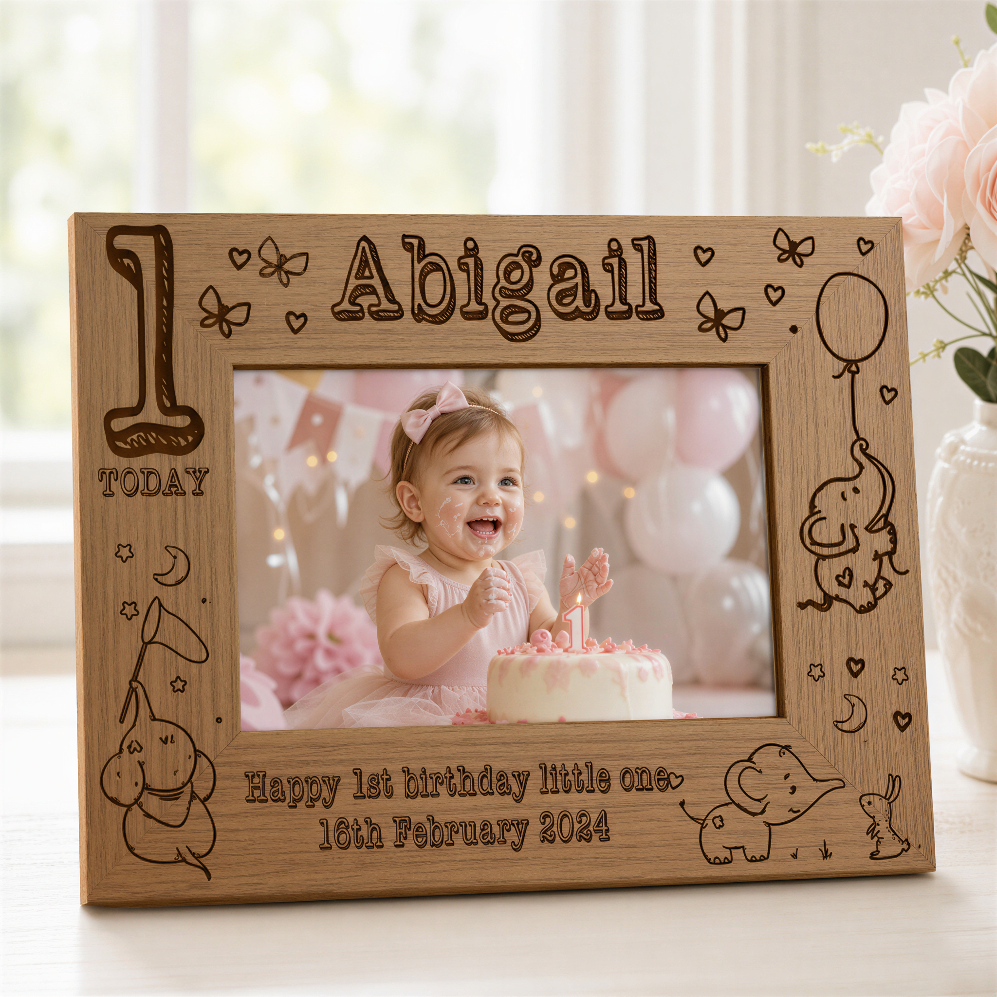 Personalised Baby Girl's First Birthday Photo Frame gift Baby Girl Photo Frame ukgiftstoreonline
