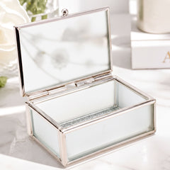 Vintage Style Glass & Wire Bumble Bee Rectangle Trinket Box Gift For Her ukgiftstoreonline