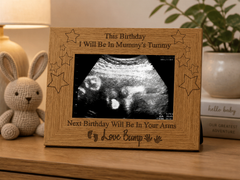 Birthday Gift For Dad To Be Engraved Wooden Baby Scan Photo Frame Baby Photo Frame ukgiftstoreonline