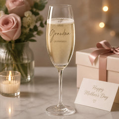 Personalised Grandma Champagne Flute Prosecco Glass Gift Personalised Champagne Glasses ukgiftstoreonline