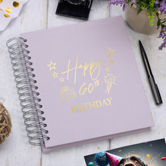 Large 60th Birthday Photo Album Memory Keepsake Gift With Presents Multiple Colours