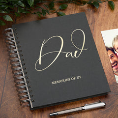 Personalised Large Dad Photo Album With Sentiment Multiple Colours