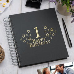 Large 1st Birthday Photo Album Memory Keepsake Gift With Stars