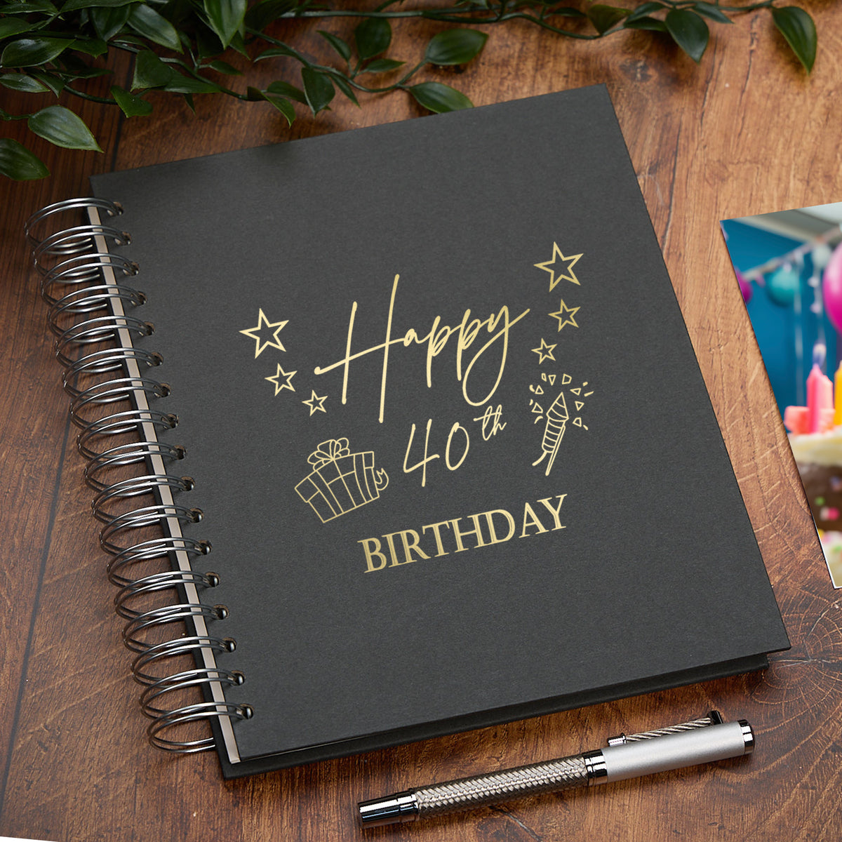 Large 40th Birthday Photo Album Memory Keepsake Gift With Presents Multiple Colours