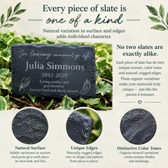 Personalised In Loving Memory Feathers Design Slate Marker Garden Loving Memory Remembrance ukgiftstoreonline