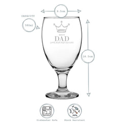 Personalised Dad Birthday Craft Beer Cider Ale Glass Gift for Fathers Day 1 Pint Personalised Birthday Gift ukgiftstoreonline