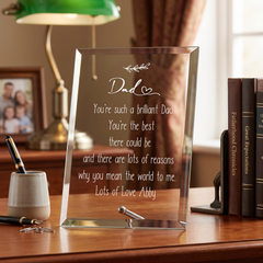 Personalised Dad Keepsake Gift Glass Plaque With Sentiment Personalised Plaque Gift ukgiftstoreonline