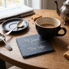 Slate Coaster – Handcrafted Stone Drink Accessory | Rustic Tea Lover Gift ukgiftstoreonline