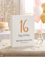 Personalised 16th Birthday Photo Album With Sleeves 100 x 6x4 Capacity Personalised Photo Album ukgiftstoreonline