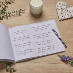 Personalised Wedding Guest Book, Large A4 Linen Cover, Floral Design Guest Book ukgiftstoreonline