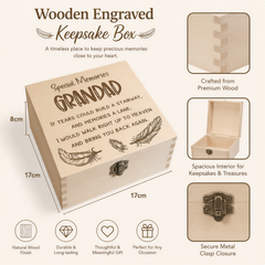 Grandad In Loving Memory Engraved Wooden Keepsake Box Gift Keepsake Memory Box ukgiftstoreonline
