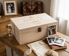 Personalised Wooden Keepsake Box – Large Engraved Wedding Memory Storage Chest Keepsake Memory Box Wedding Keepsakes
