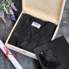 Personalised Graduation Large Keepsake Memory Wooden Box Gift Leaf Design