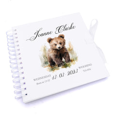 Personalised Baby Scrapbook or Photo Album My First Year Woodland Bear