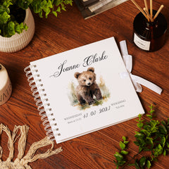 Personalised Baby Scrapbook or Photo Album My First Year Woodland Bear