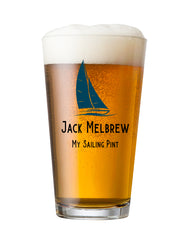 Personalised Sailing Themed Beer Glass Gift For Birthday Or Events