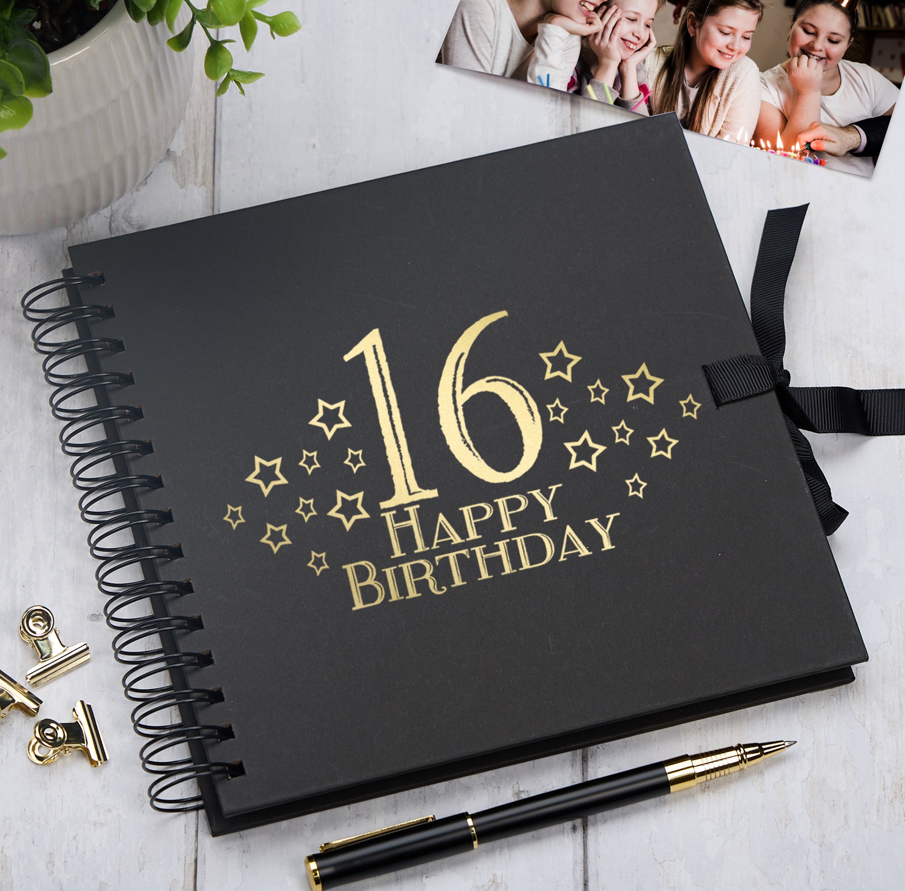 16th Birthday Memory Scrapbook Album With Star Design Various Colours Available