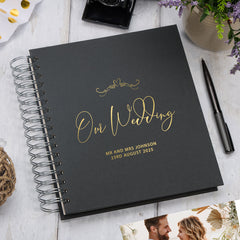 Personalised Large Wedding Photo Album With Heart, Multiple Colour Choice