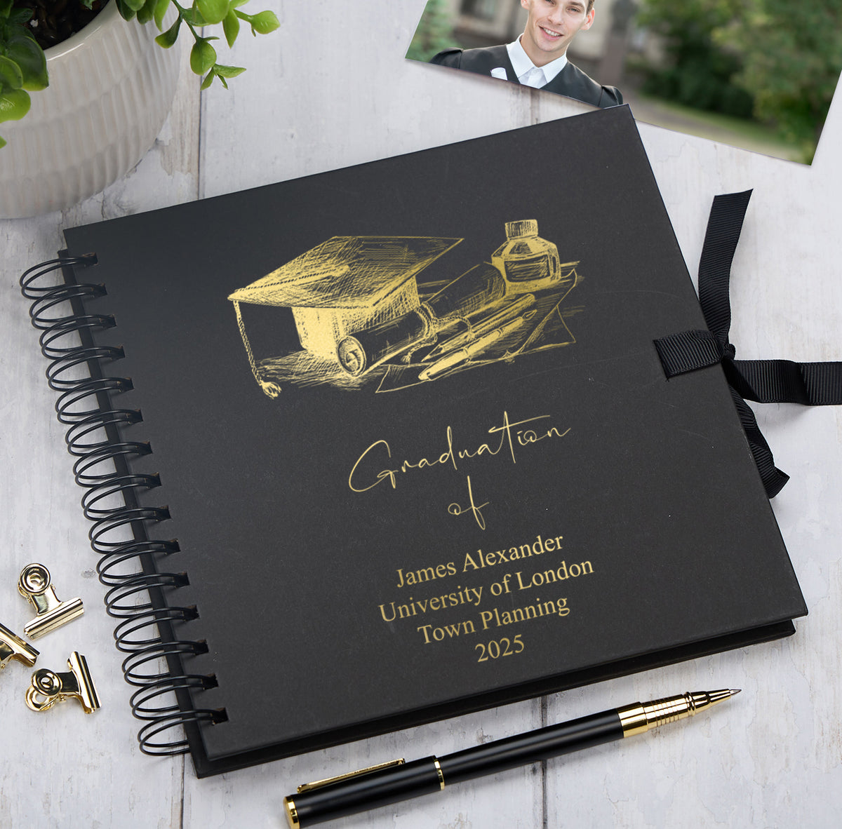 Personalised Graduation Book, Custom Scrapbook Keepsake Photo Album Memory Book