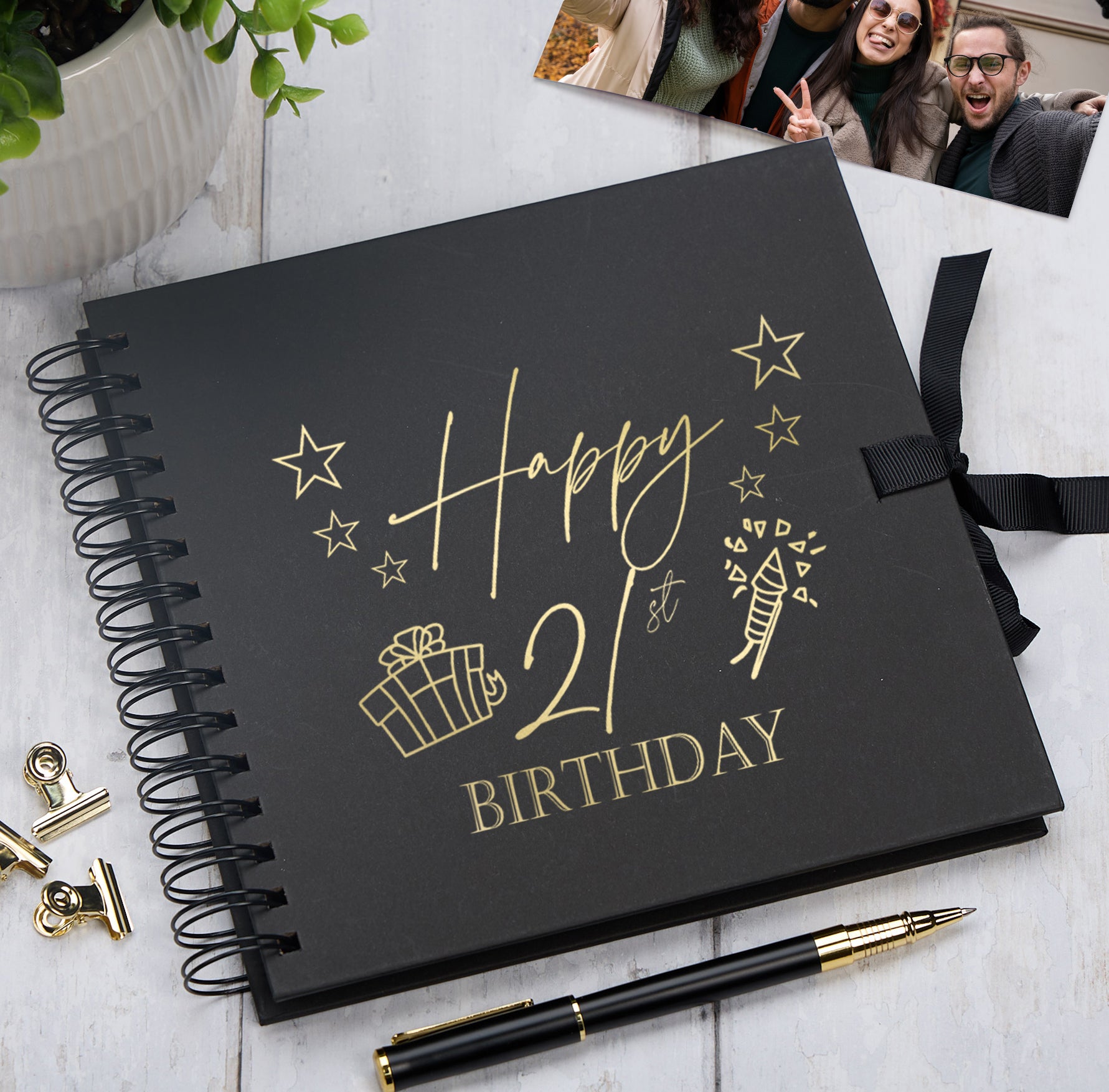 21st Birthday Memory Scrapbook Album With Present Design Various Colours Available