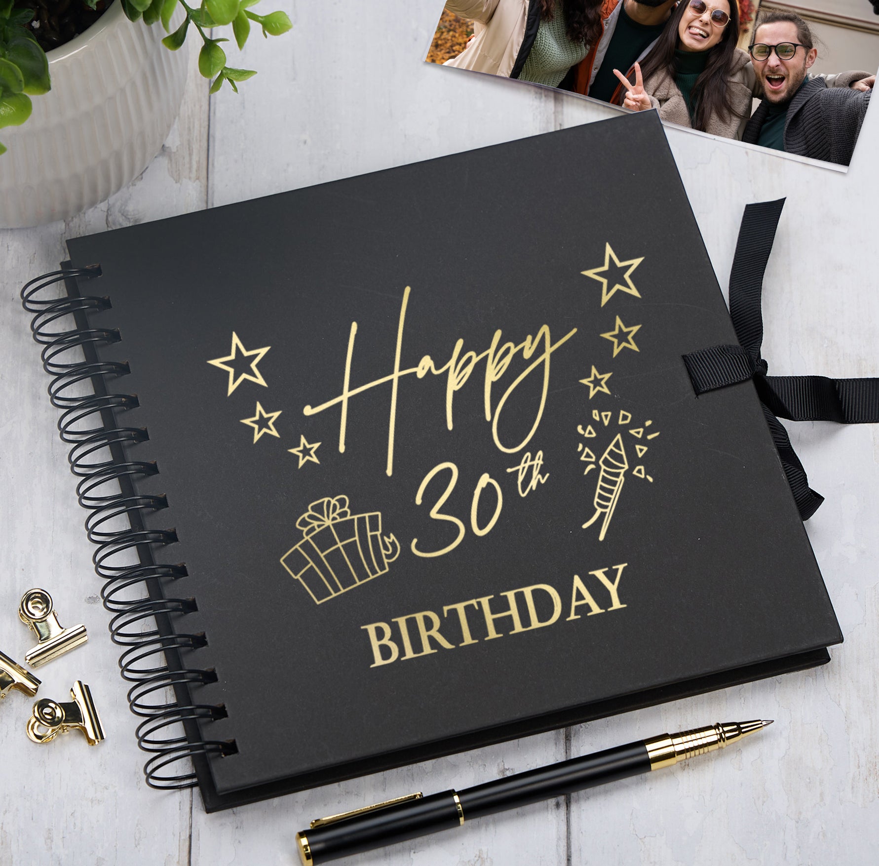 30th Birthday Memory Scrapbook Album With Present Design Various Colours Available