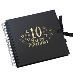 Wholesale Trade Pack of 10 - 10th Birthday Scrapbooks With Star Design