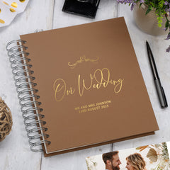 Personalised Large Wedding Photo Album With Heart, Multiple Colour Choice